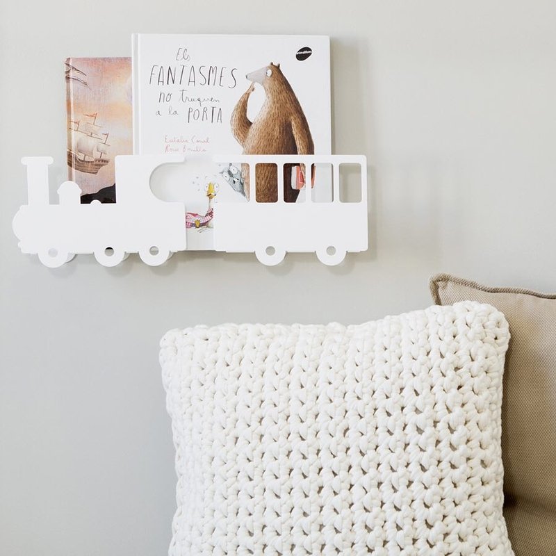 西班牙 Tresxics嘟嘟火车造型书架(白) - 墙贴/壁贴 - 其他金属 白色