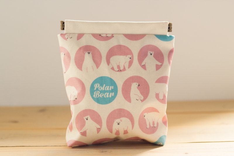 小袋 No.47 - 化妆包/杂物包 - 棉．麻 粉红色