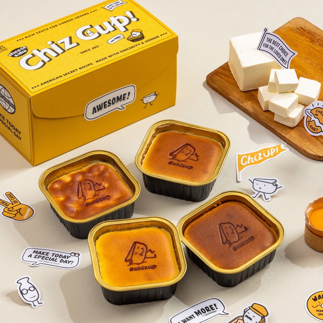 【起司杯杯】AWESOME招牌黄金系列四入套组 - 蛋糕/甜点 - 新鲜食材 橘色