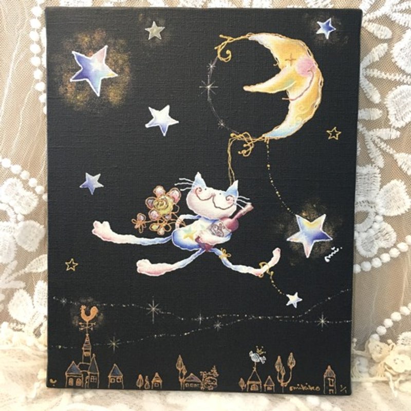 艺术画布面板艾米丽猫 - 海报/装饰画/版画 - 纸 