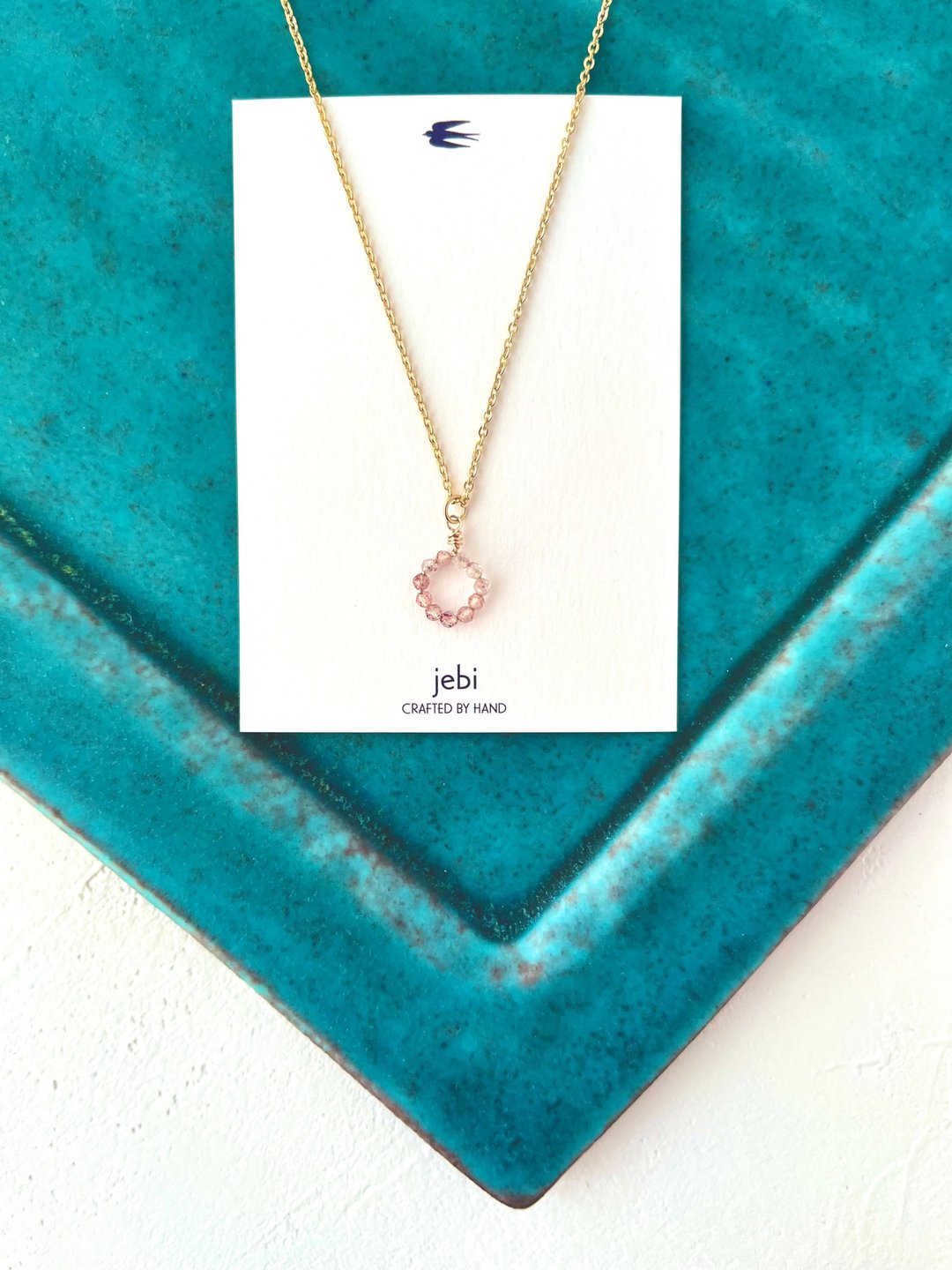 Pink Genuine Stone Necklace available as a set - 项链 - 半宝石 粉红色
