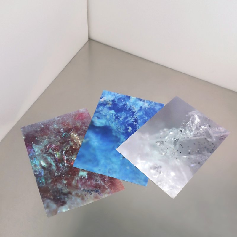 Project U | 显微矿石明信片一套三入 - 卡片/明信片 - 纸 多色