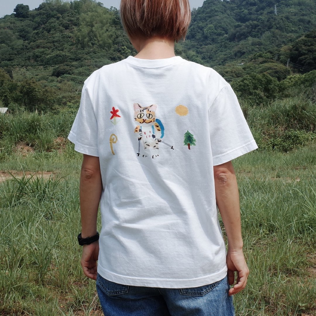 探险猫 棉质短Tee - 女装 T 恤 - 棉 