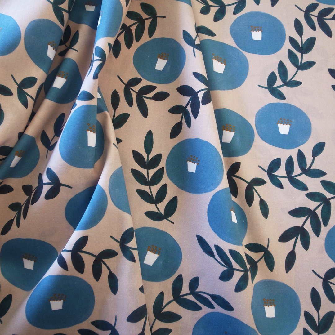 moshimoshi  TEXTILE |  Round flower  | 斜纹棉布 - 编织/刺绣/羊毛毡/裁缝 - 棉．麻 