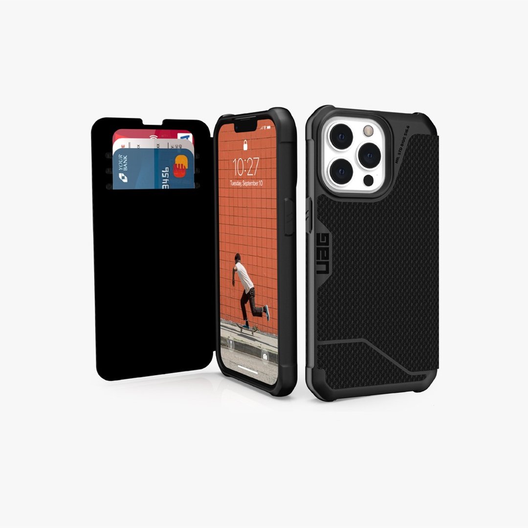 UAG iPhone 13 Pro 翻盖式耐冲击保护壳-军用黑 - 手机壳/手机套 - 其他人造纤维 黑色
