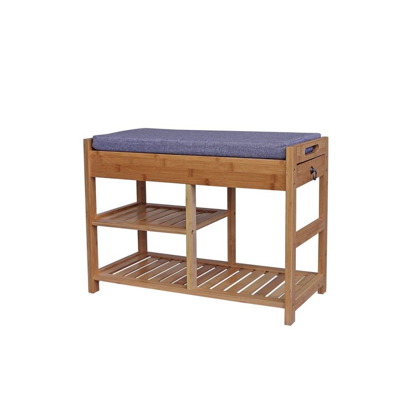 福利品 竹木穿鞋椅-小 - 收纳用品 - 其他金属 咖啡色