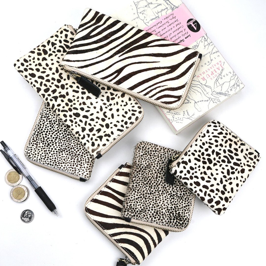 Animal Collection Wallet : Horse Leather Wallet, Animal Pattern - 皮夹/钱包 - 真皮 白色