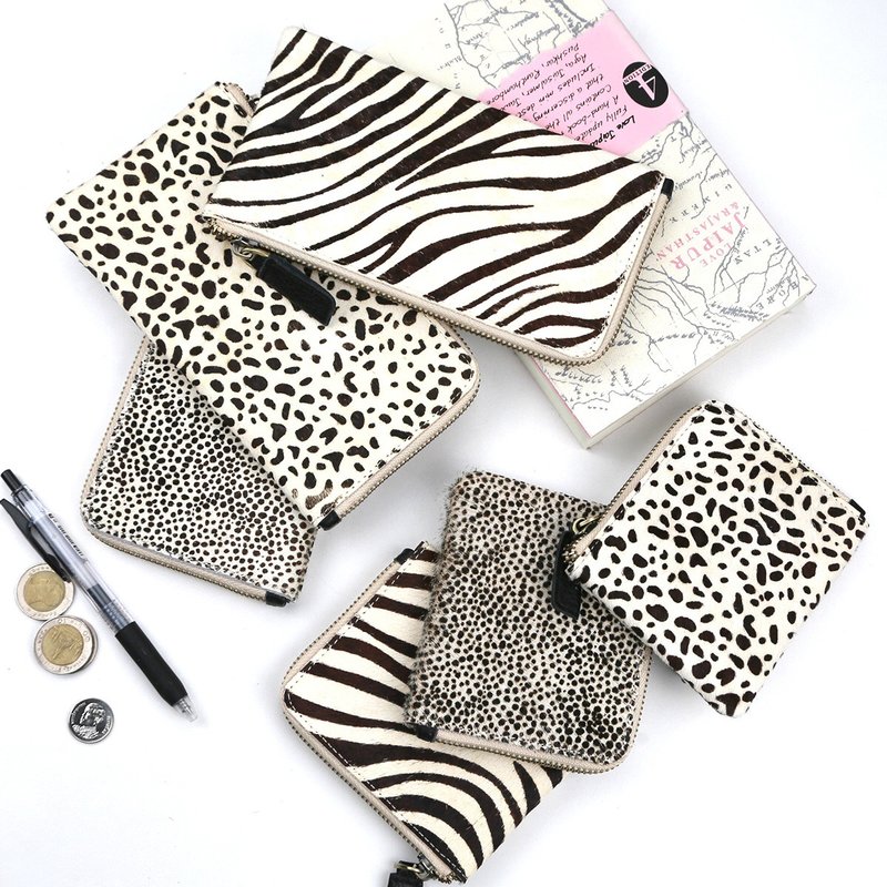 Animal Collection Wallet : Horse Leather Wallet, Animal Pattern - 皮夹/钱包 - 真皮 白色