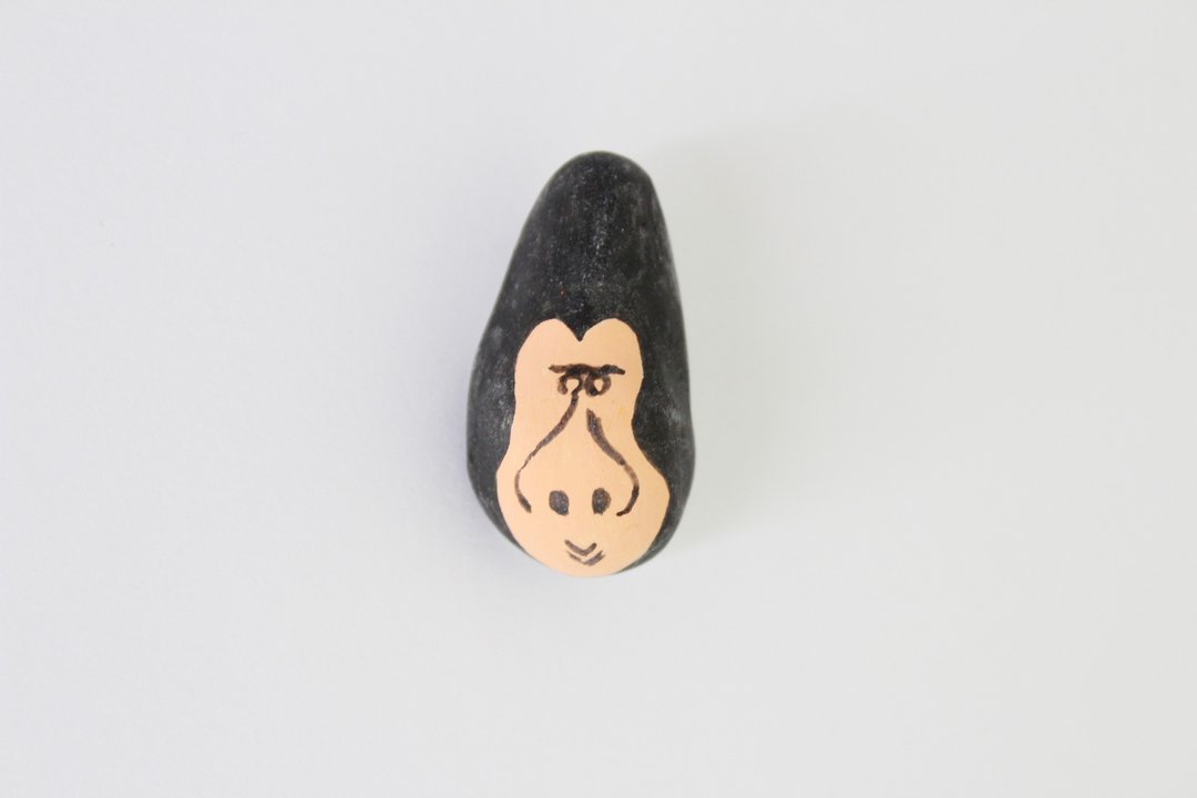 Cum's brooch of gorilla - 胸针 - 粘土 黑色