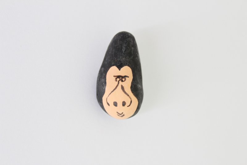 Cum's brooch of gorilla - 胸针 - 粘土 黑色
