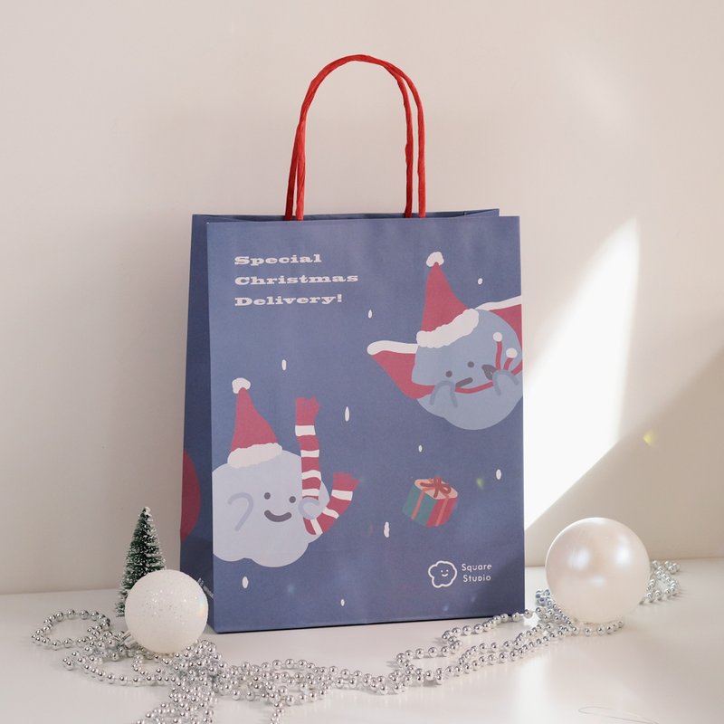圣诞宅急便纸提袋 纸袋 圣诞礼物 交换礼物 礼物袋 包装袋 - 手提包/手提袋 - 纸 