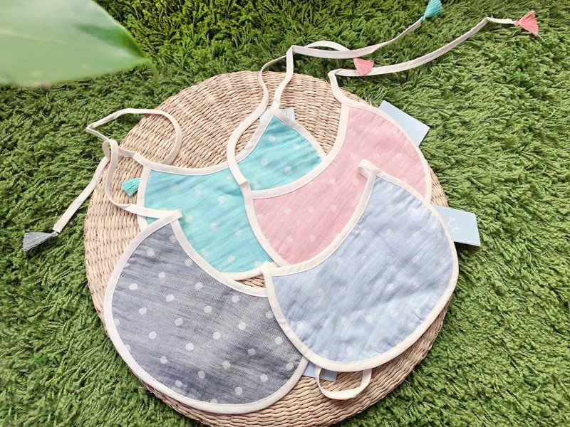 天穹流星  手作有机棉四重纱围兜兜 - 围嘴/口水巾 - 棉．麻 多色