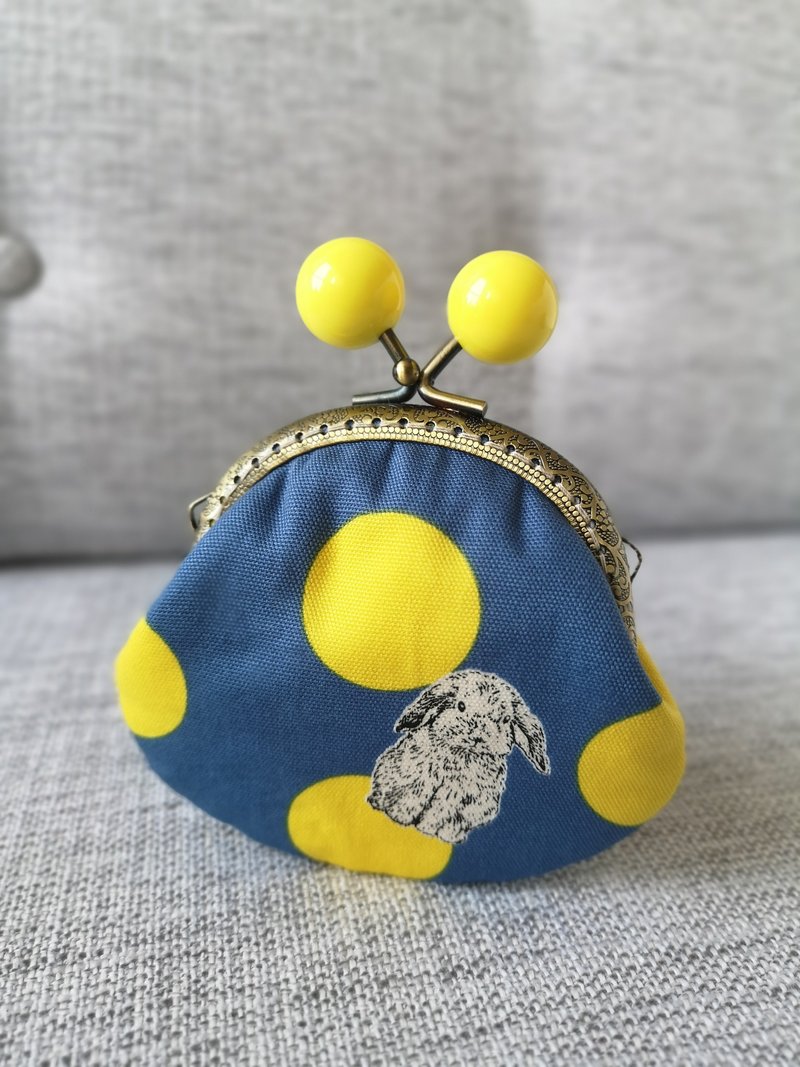 多巴胺色系 珍宝珠口金包 布艺零钱包/散纸包 - 零钱包 - 棉．麻 