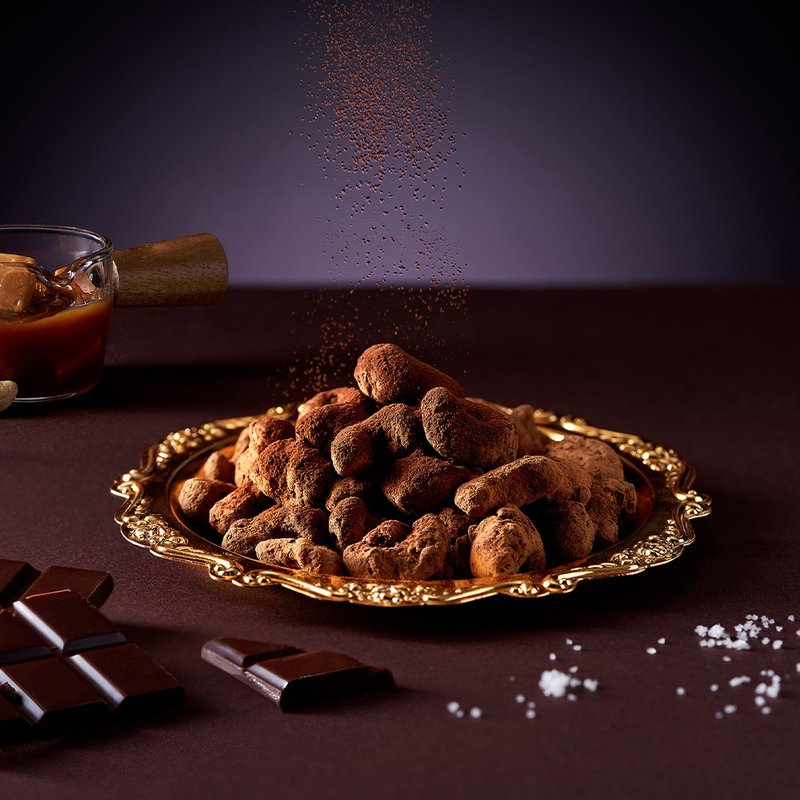 Nutty Nuts 海盐焦糖黑巧克力腰果 120g/罐 - 坚果 - 其他金属 