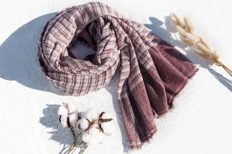 圣诞节礼物喀什米尔Cashmere/针织围巾/纯羊毛围巾/羊毛披巾-北欧 - 围巾/披肩 - 羊毛 多色