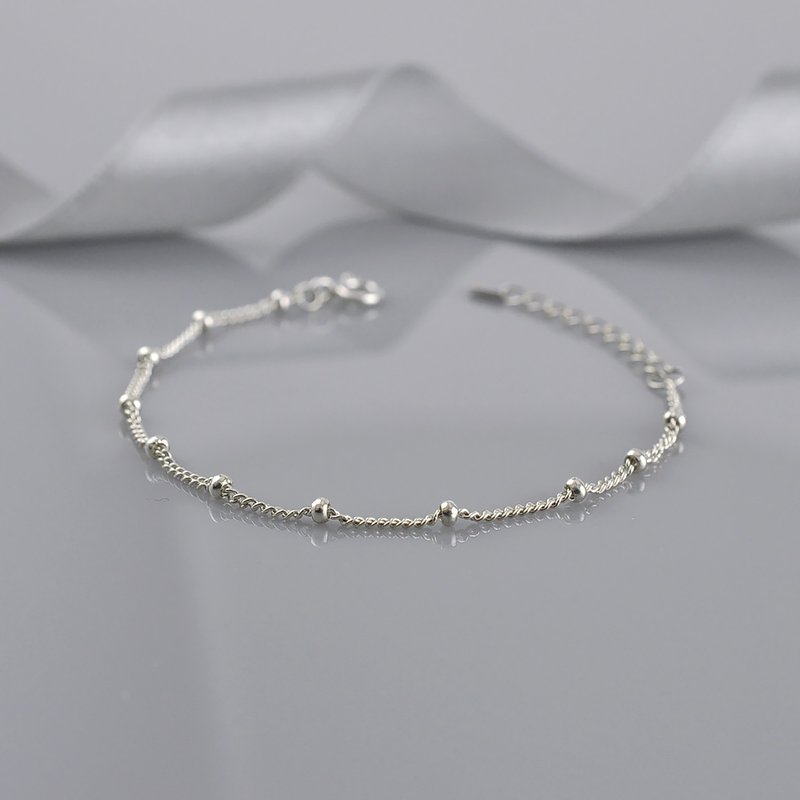 间隔珠手链 925纯银 - 手链/手环 - 纯银 银色