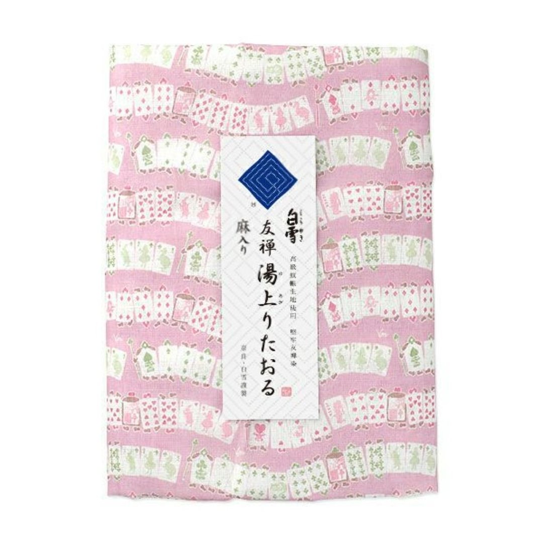 京友禅染浴巾 / 爱丽丝梦游仙境 粉红色 - 毛巾浴巾 - 棉．麻 粉红色