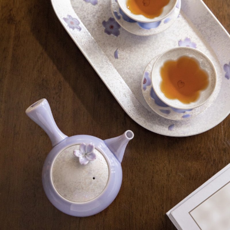 【预订】有田烧 九州手绘彩虹紫樱茶具套装 - 茶具/茶杯 - 陶 紫色