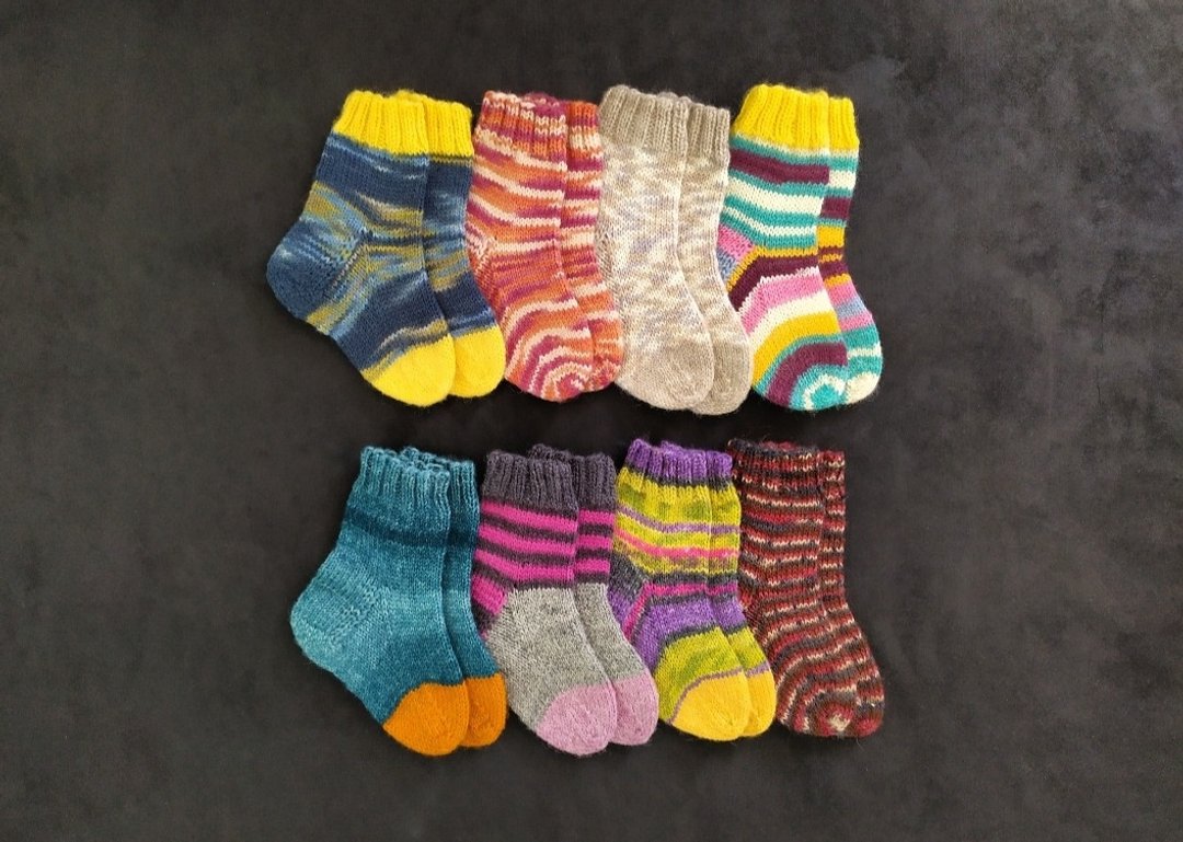Baby warm knitted socks, 1 piece/ Baby knitted accessories - 婴儿饰品 - 羊毛 多色