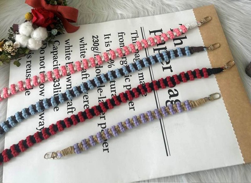 Macrame编织蝴蝶结手机背带/斜背带/脖挂/手腕挂绳 赠挂片 - 其他 - 棉．麻 