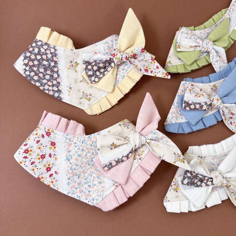 NAMICHI 复古碎花 宠物围巾 现货 - 项圈/牵绳 - 棉．麻 