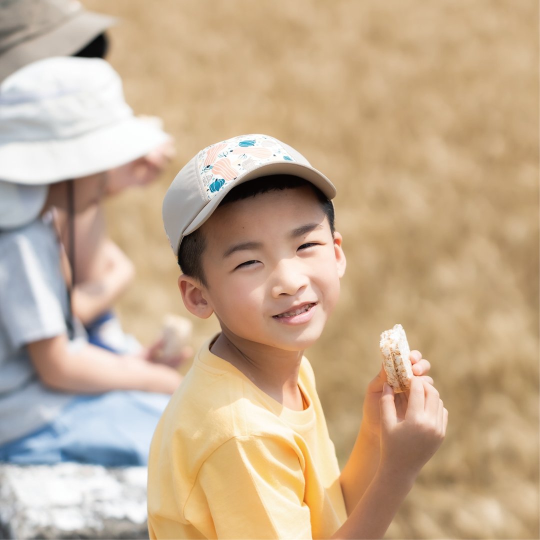 5 折加购卡其色弯檐儿童球帽 - 吸湿排汗 动物印花 软帽檐 环保 调节 - 帽子 - 环保材料 