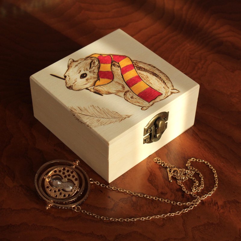 Magic Hamster small wooden box Customized Gift Christmas Gift Wrapping - 收纳用品 - 木头 多色