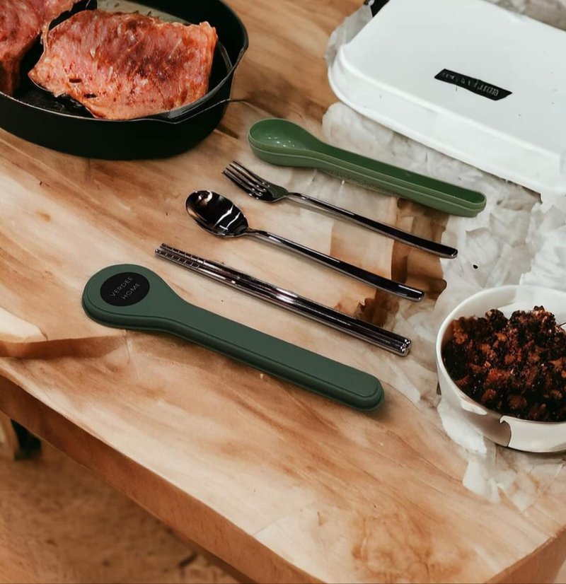 超便携不锈钢餐具套装 - 其他 - 不锈钢 粉红色