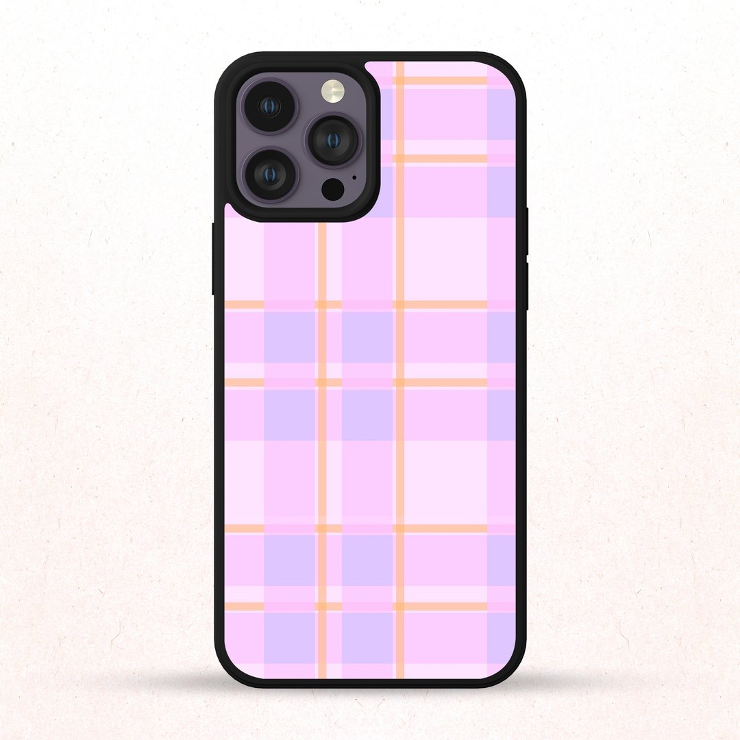 复古粉色格子 19 iPhone 手机壳 三星手机壳 - 手机壳/手机套 - 塑料 多色