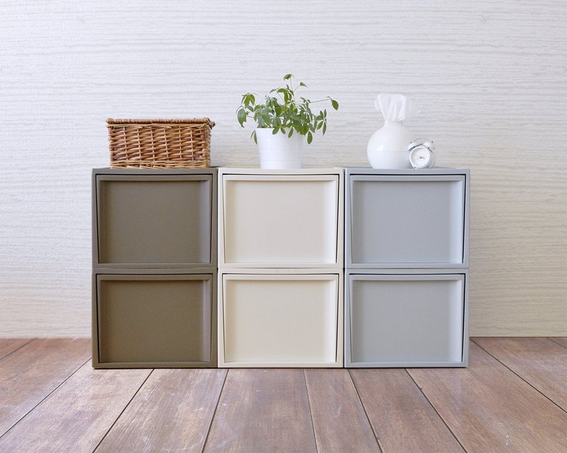 日本 RISU 北欧风堆叠抽屉柜组 L(加大版) 四色可选 - 收纳用品 - 塑料 