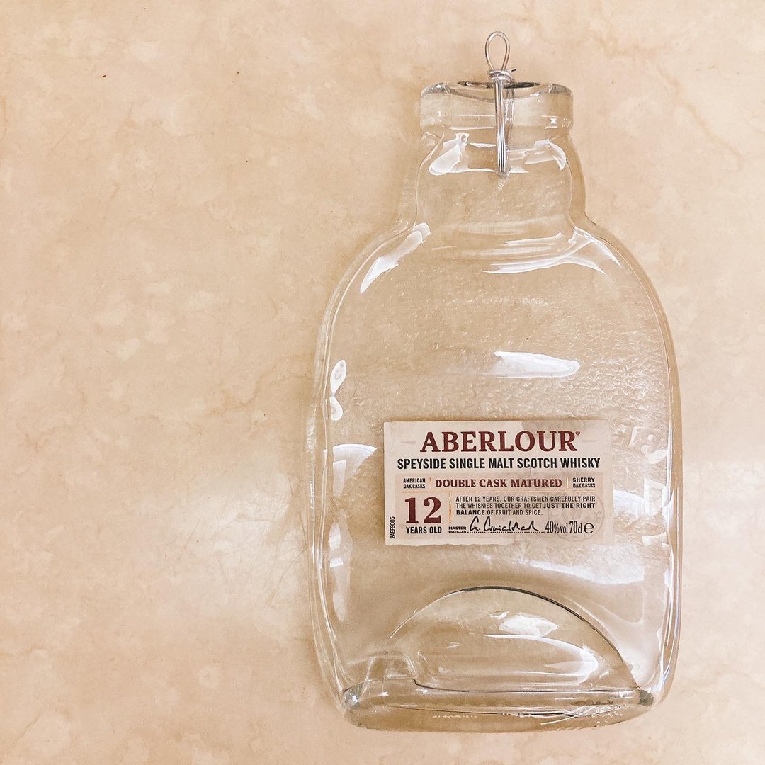 Aberlour亚伯乐12年威士忌 酒瓶挂饰 壁挂装饰挂件 - 摆饰 - 玻璃 