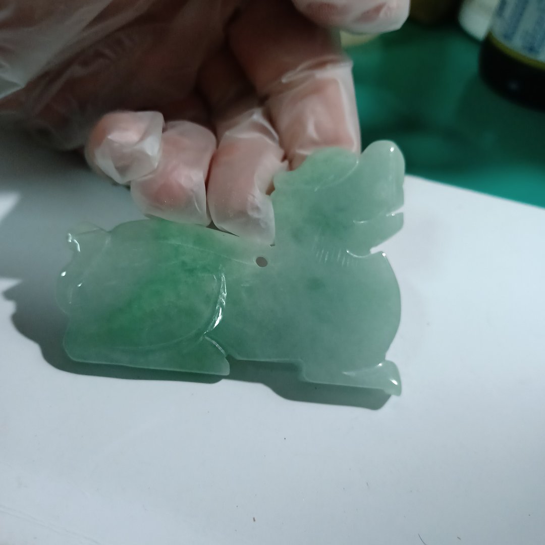 缅甸玉狮(带财狮) - 项链 - 玉石 