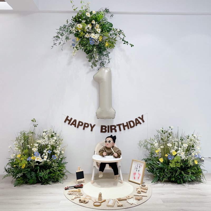 桃园抓周派对│简约韩式周岁背板道具出租性别派对生日收涎 - 户外/室内活动 - 其他材质 