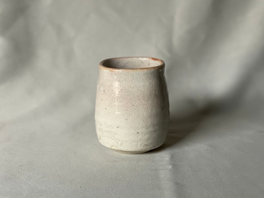 Teacup Shino - 茶具/茶杯 - 陶 白色