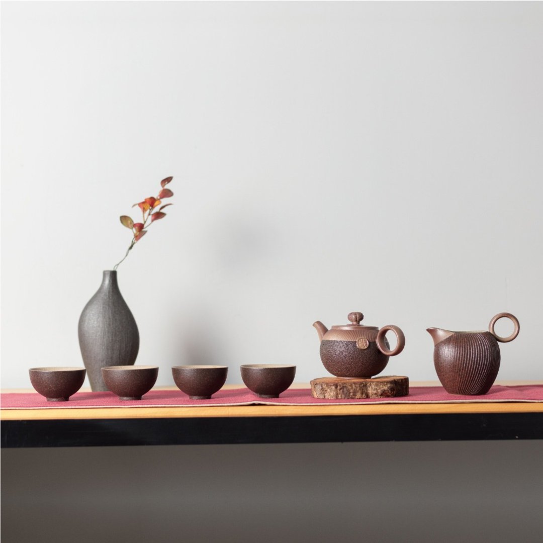 【陆宝LOHAS】岩藏石蕈茶组  仿岩石釉面 - 茶具/茶杯 - 陶 咖啡色
