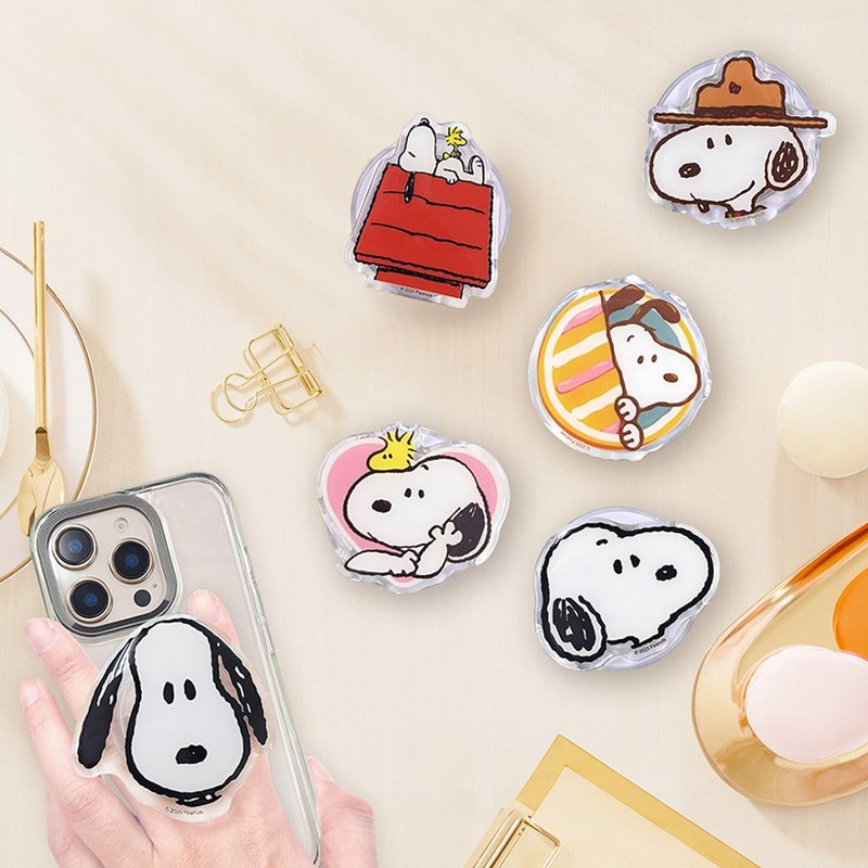 SNOOPY 史努比 造型磁吸气囊手机支架 气囊支架 - 手机座/防尘塞 - 其他材质 多色