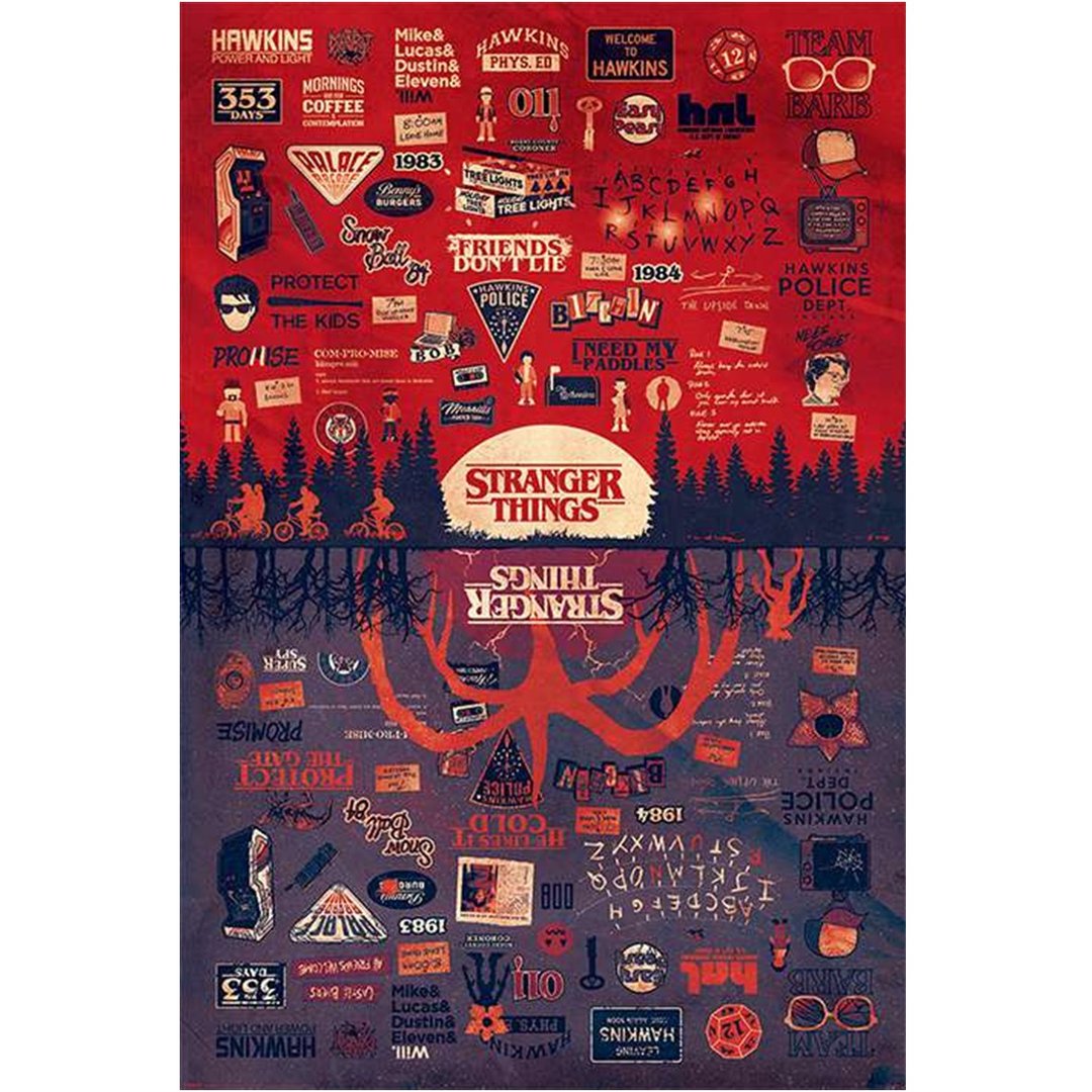 【怪奇物语】Stranger Things (颠倒世界) 英国进口海报 - 海报/装饰画/版画 - 其他材质 多色