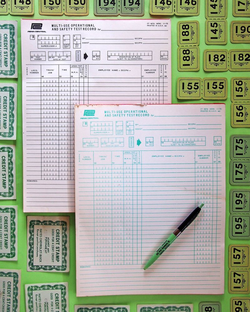 铁路公司测试记录表绿色 - 其他 - 纸 绿色