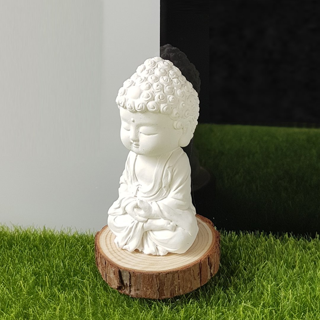 净念吉祥小佛之培德-扩香石含吸湿防潮 汽车芳香配件 - 其他 - 软木/水松木 白色