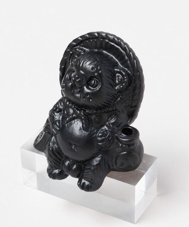 SHIGARAKI Ware Sitting TANUKI - Black - 摆饰 - 其他材质 