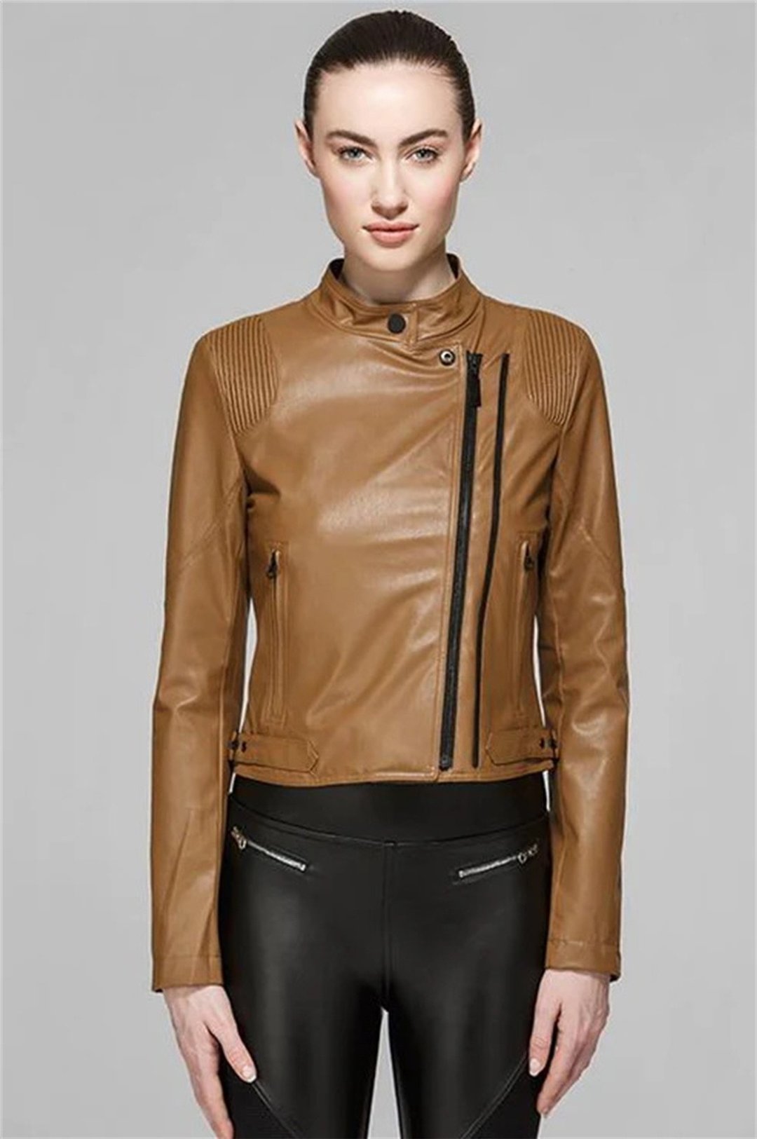 Roxanne Moto Jacket - 女装瑜珈服 - 其他材质 卡其色