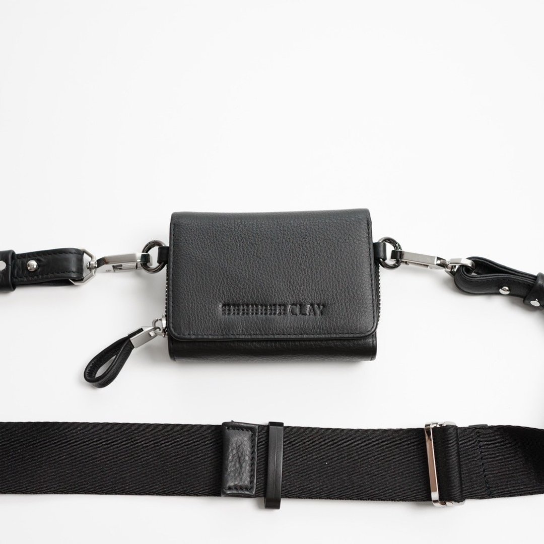 Wallet on Chain Set (C款背带) - 皮夹/钱包 - 真皮 黑色