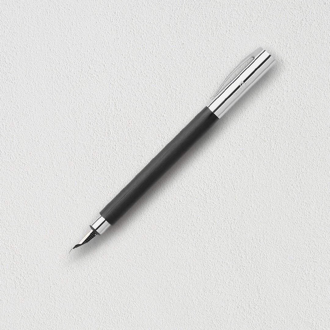 【Faber-Castell】成吉思汗AMBITION纤维钢笔-EF尖 免费刻字 - 钢笔 - 树脂 黑色