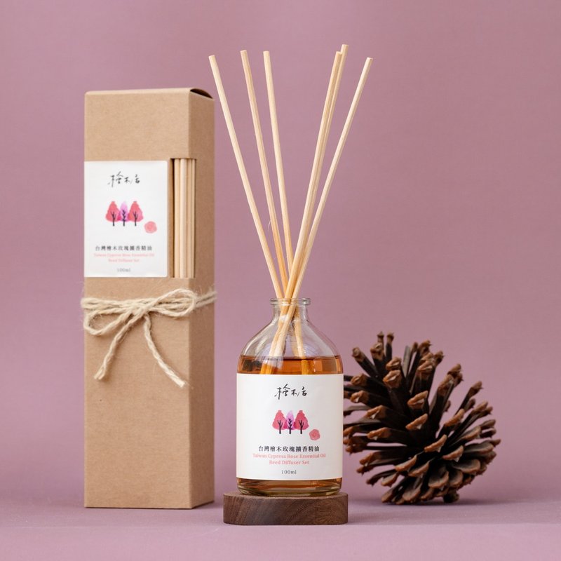 绝版出售 / 天然台湾桧木玫瑰精油室内扩香瓶 - 香薰/精油/线香 - 精油 黄色