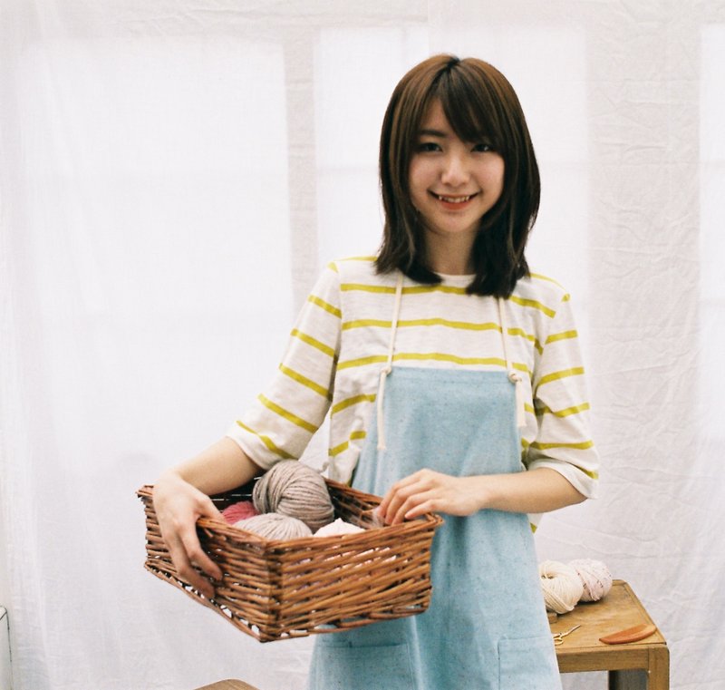 fete 糖果蓝工作围裙 - 围裙 - 纸 蓝色