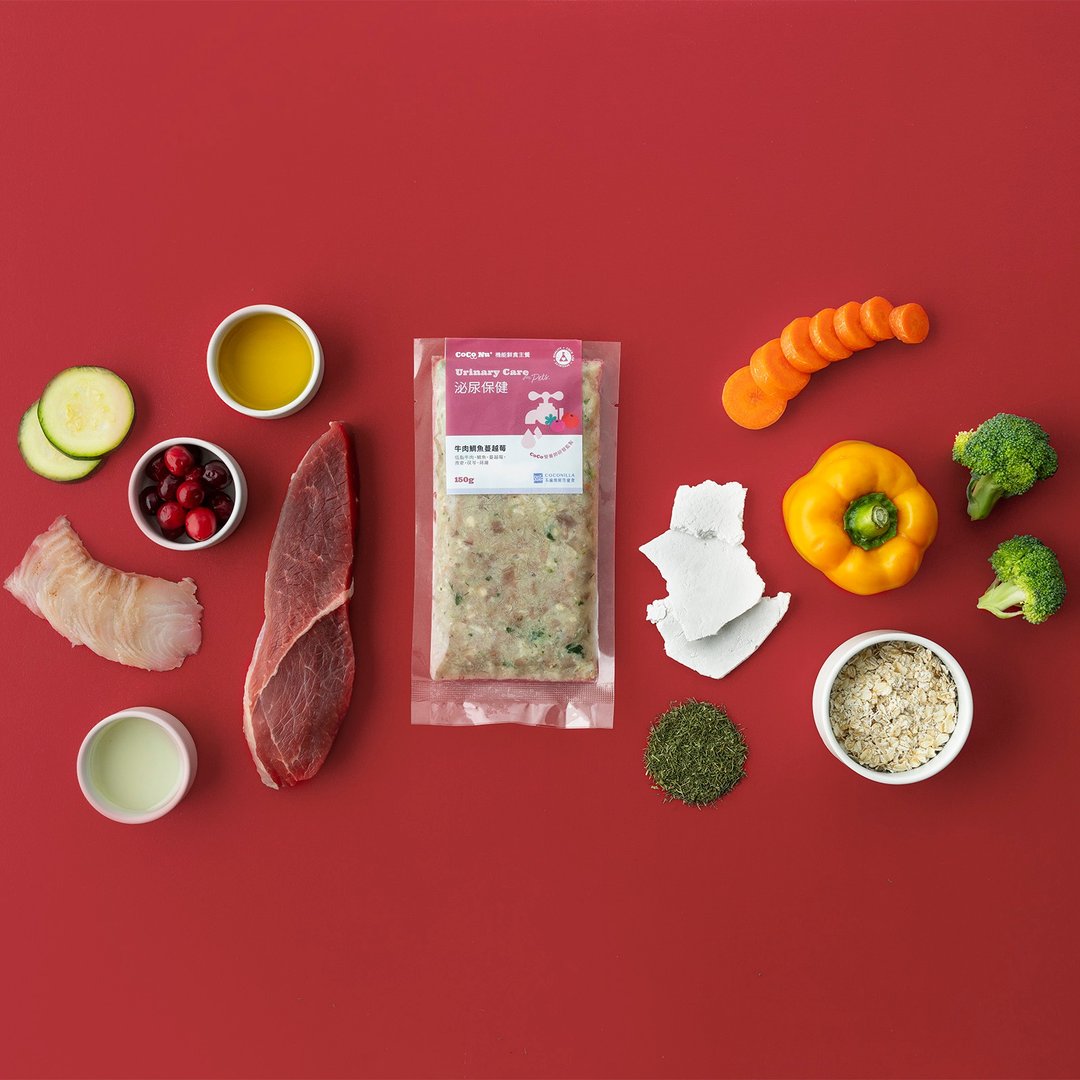 【泌尿保健】犬猫机能鲜食主餐－牛肉鲷鱼蔓越莓 150g/包 - 猫罐头/鲜食 - 新鲜食材 红色