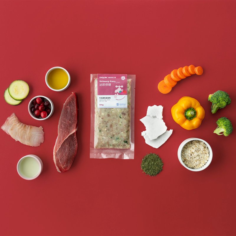 【泌尿保健】犬猫机能鲜食主餐－牛肉鲷鱼蔓越莓 150g/包 - 猫罐头/鲜食 - 新鲜食材 红色