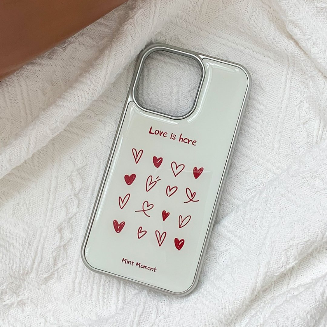 爱心 环氧树脂 iPhone 手机壳 MagSafe - 手机壳/手机套 - 其他材质 白色