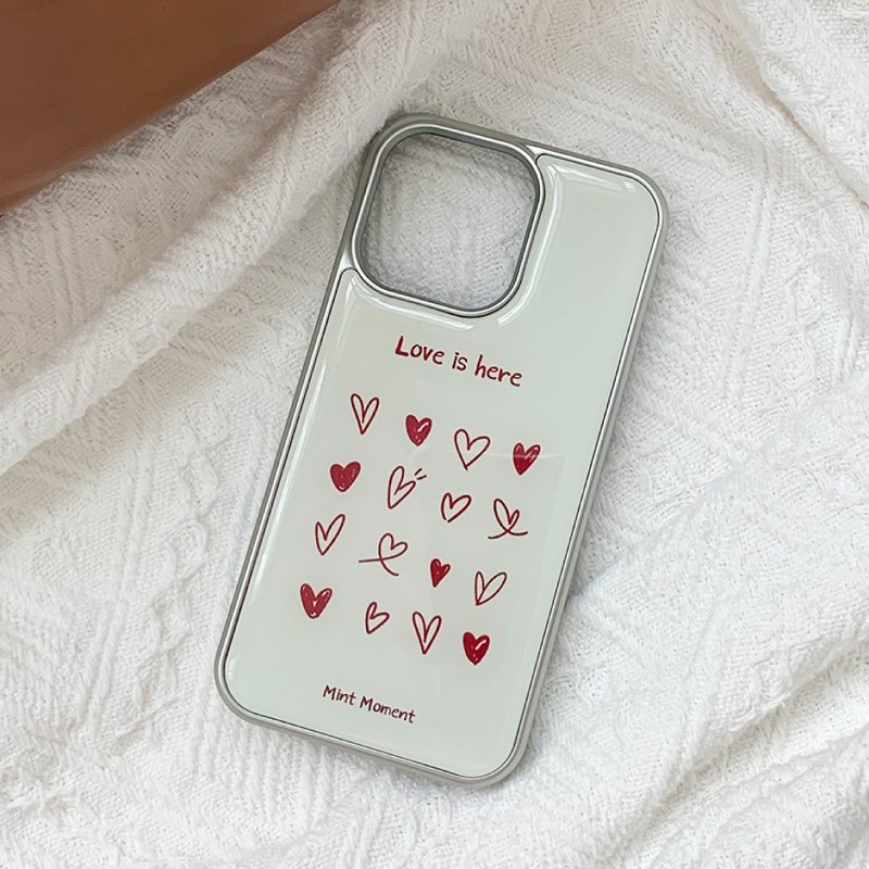 爱心 环氧树脂 iPhone 手机壳 MagSafe - 手机壳/手机套 - 其他材质 白色
