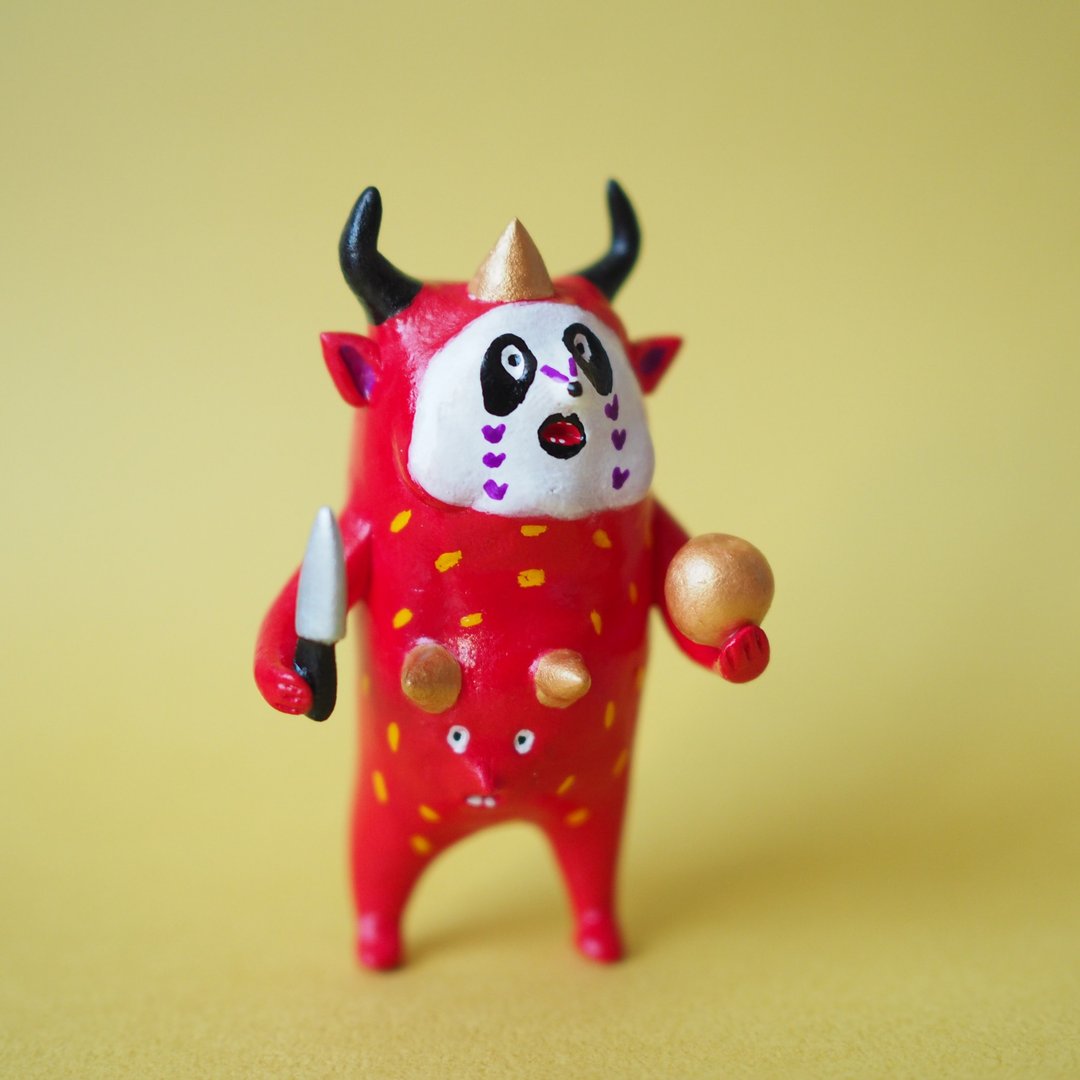 恶魔的低语 - 玩偶/公仔 - 粘土 红色
